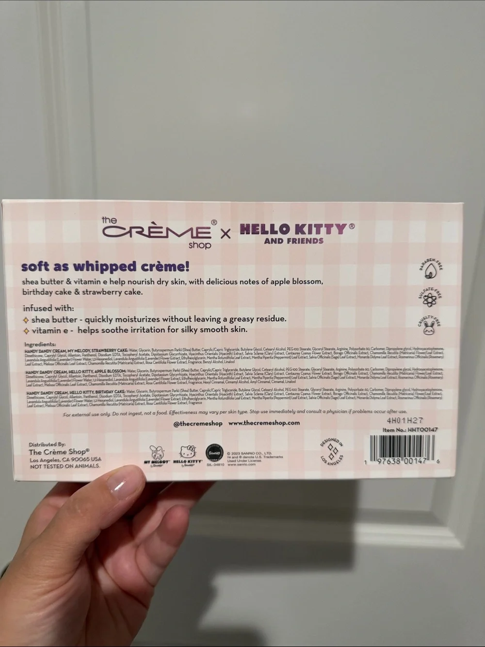 Hello Kitty Dry Skin Repair Hand Crème Trio - Pink